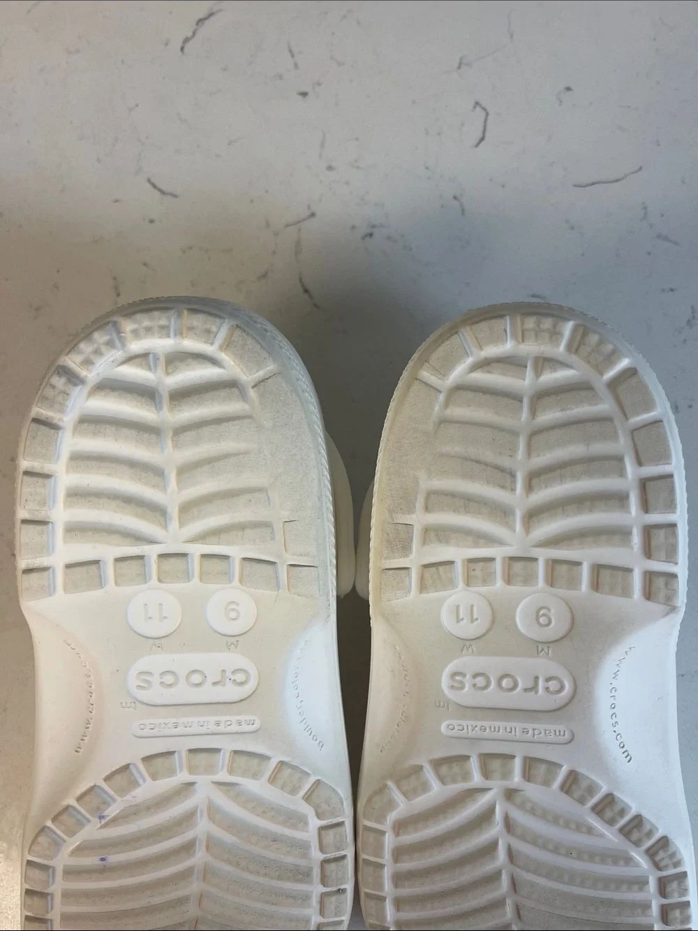 Crocs Classic Clog White Fun Rubber Shoes Unisex Adult M9 / W11 Style # 10001 - Picture 11 of 17